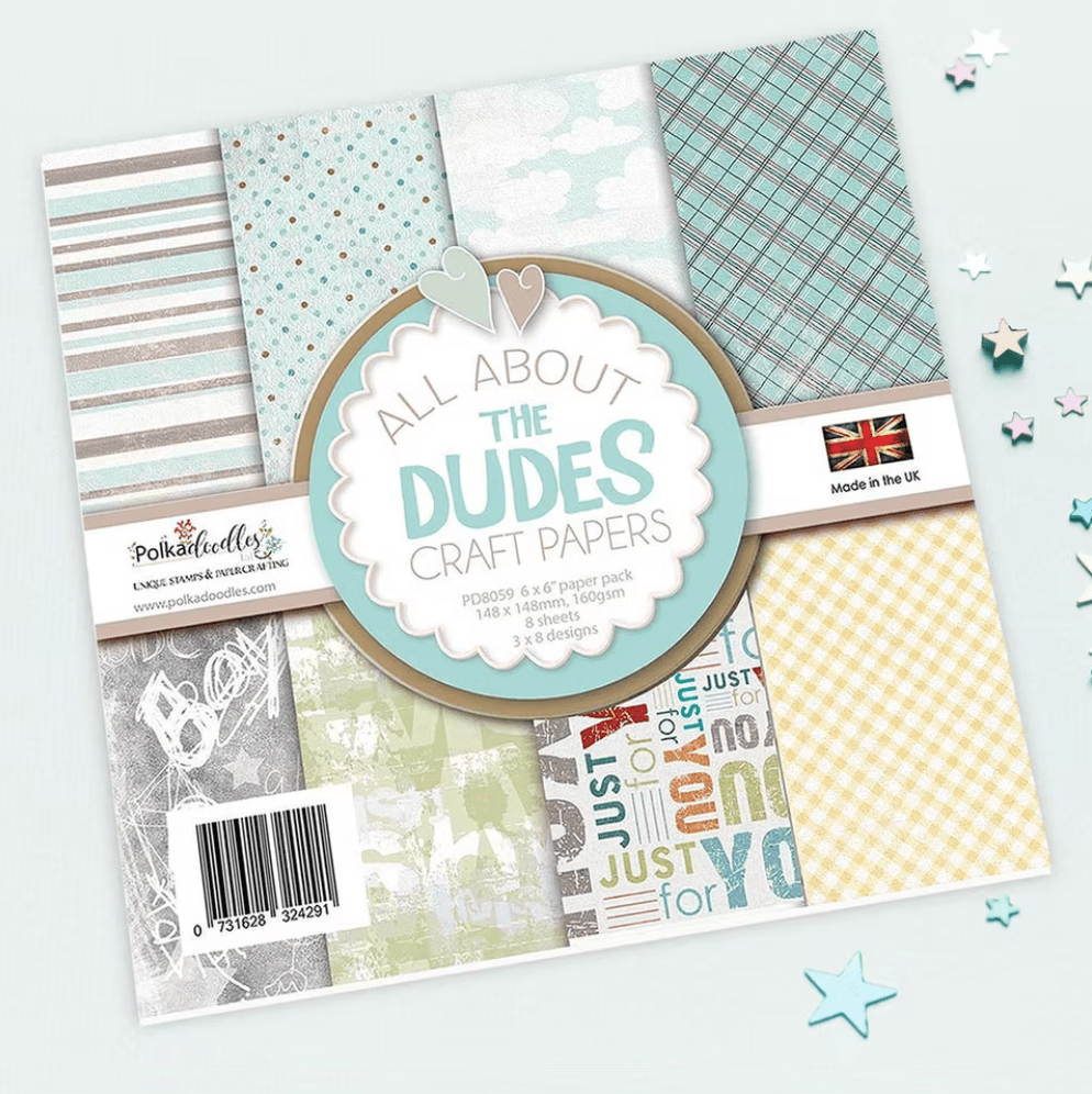 All About The Dudes Paper Pack 6 x 6" By Polkadoodles