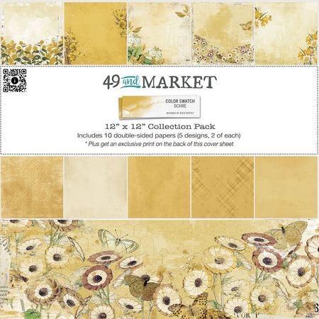 Colour Swatch Ochre 12×12 Paper Collection Pack by 49 and Market - Craftywaftyshop