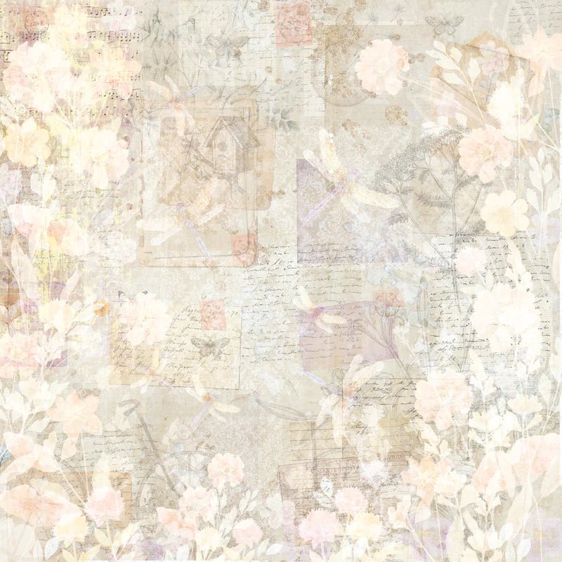 Crafter's Companion 12 x 12" Paper Pad - Floral Scrapbook - Craftywaftyshop