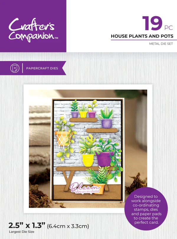 Crafter's Companion Garden Collection Metal Die - House Plants & Pots - Craftywaftyshop