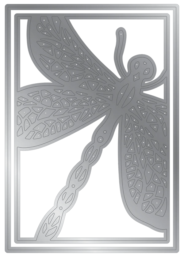 Crafter's Companion Metal Die Create a Card 5"x7" - Dainty Dragonfly - Craftywaftyshop