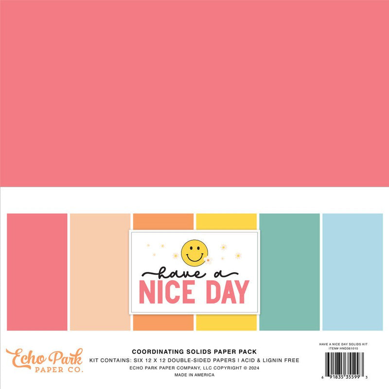 Have A Nice Day Solids Kit by Echo Park - Craftywaftyshop