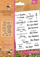 Honeysuckle Collection Clear Acrylic Stamp - Sweet Sentiments by Crafters Companion - Craftywaftyshop