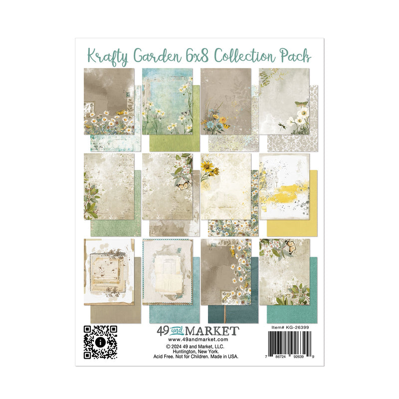 Krafty Garden 6×8 Paper Collection Pack by 49 and Market - Craftywaftyshop
