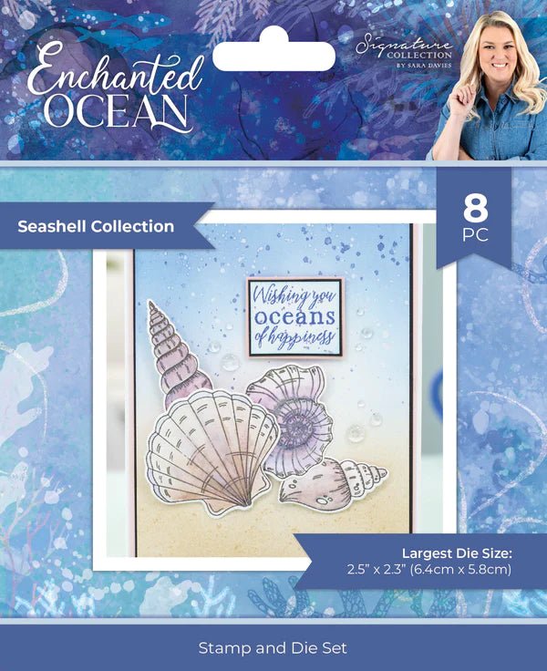 Sara Signature Enchanted Ocean Stamp and Die Sea Shell Collection - Craftywaftyshop