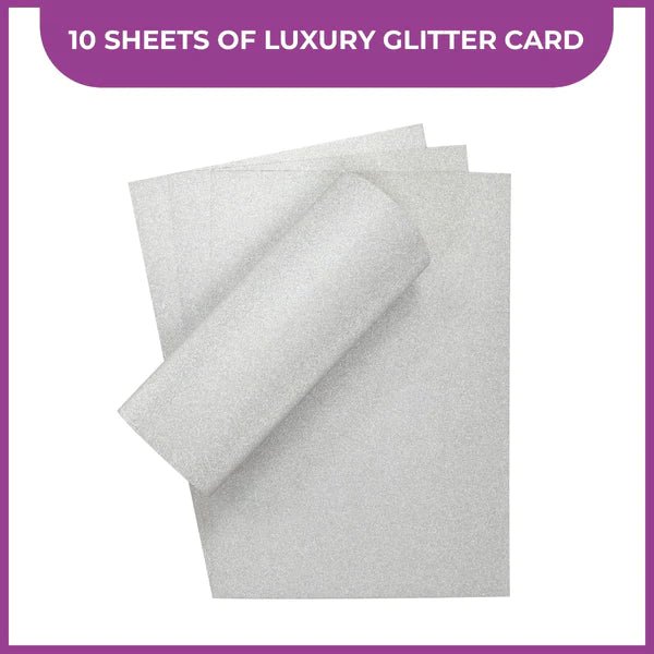 A4 Luxury Cardstock Pack Silver by Crafters Companion - Craftywaftyshop