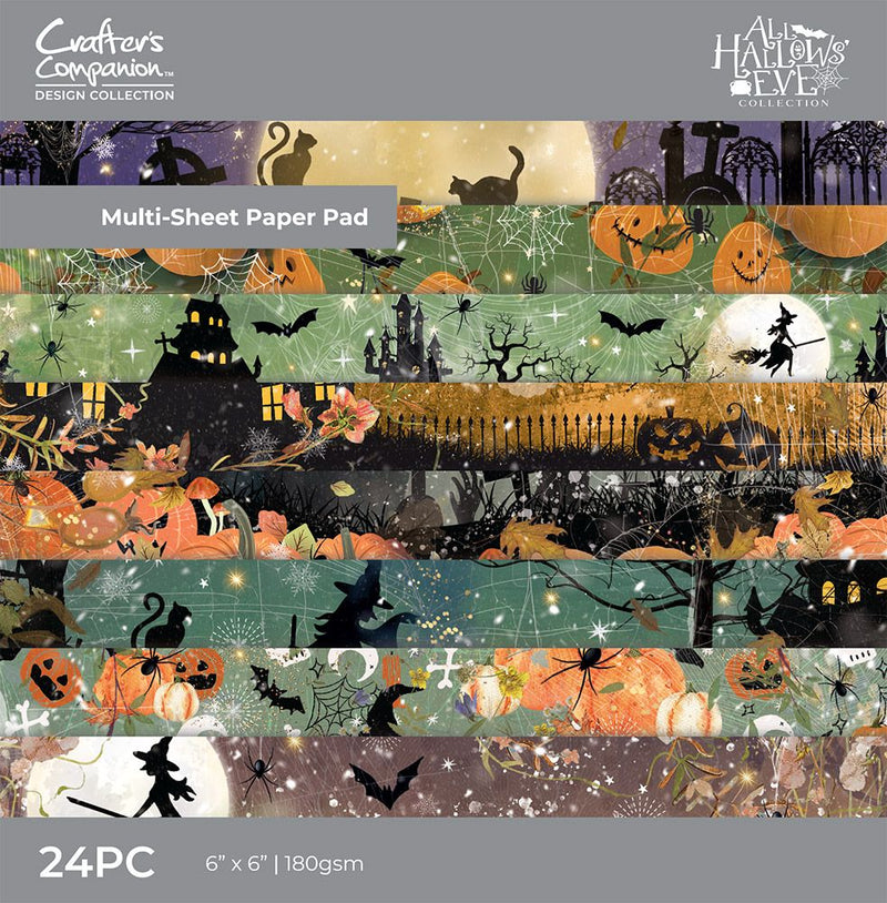 All Hallows Eve 6" x 6" Paper Pad by Crafters Companion - Craftywaftyshop