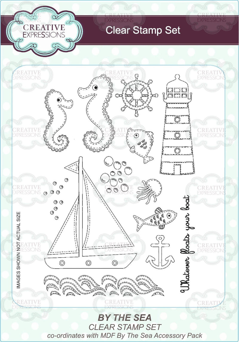 By The Sea A5 Clear Stamp Set by Creative Expressions - Craftywaftyshop
