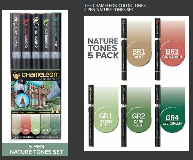 Chameleon Colour Change Blend & Gradient Set - Nature Tones - 5 Pen Pack CT0514 - Craftywaftyshop