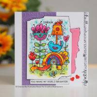 Clear Singles Dream Garden 4 in x 6 in Stamp by Woodware - Craftywaftyshop