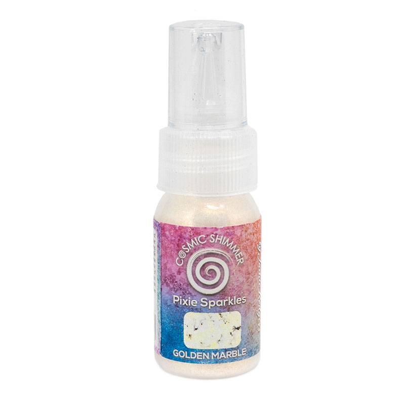 Cosmic Shimmer Jamie Rodgers Pixie Sparkles Golden Marble 30ml - Craftywaftyshop