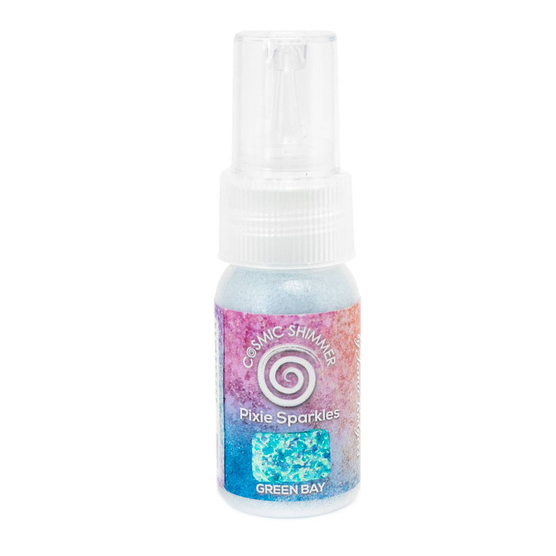 Cosmic Shimmer Jamie Rodgers Pixie Sparkles Green Bay 30ml - Craftywaftyshop
