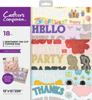 Crafters Companion 12 x 12 Die Cut Topper Pad Everyday Sentiments - Craftywaftyshop