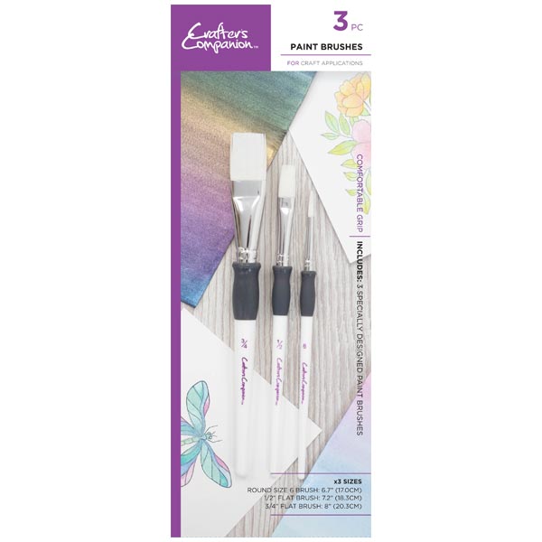Crafters Companion Paintbrushes 3 Pack - Craftywaftyshop