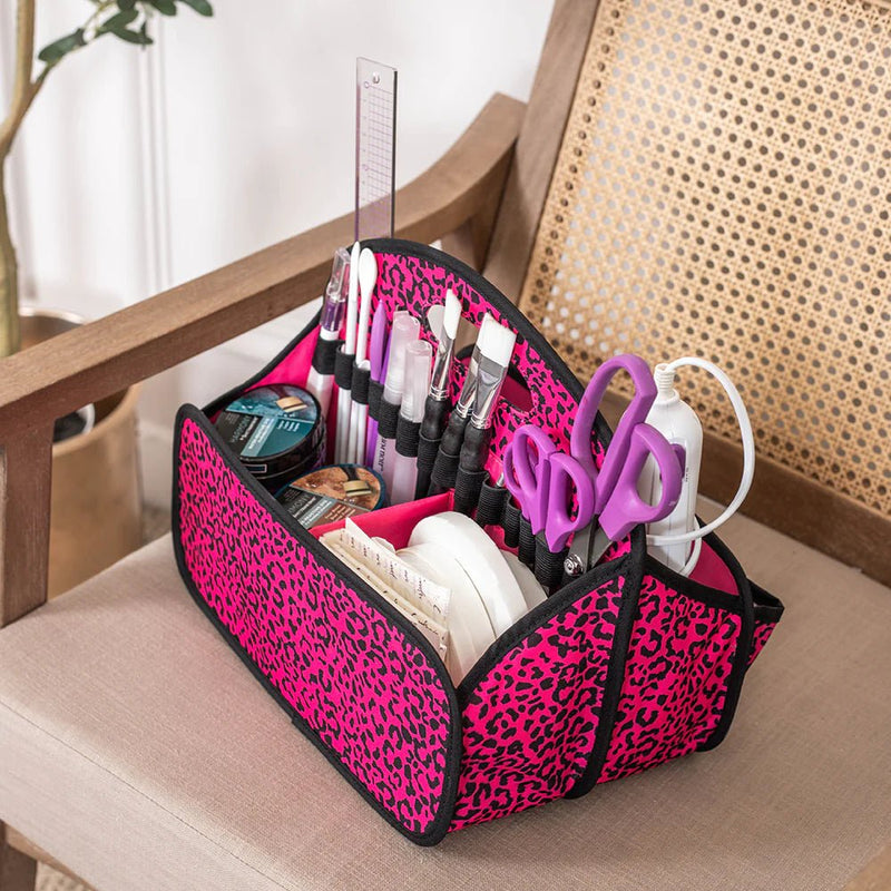 Crafters Companion Portable Tote Raspberry Cheetah - Craftywaftyshop