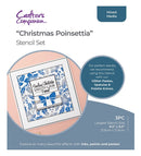 Crafters Companion Stencil Set - Christmas Poinsettia - Craftywaftyshop