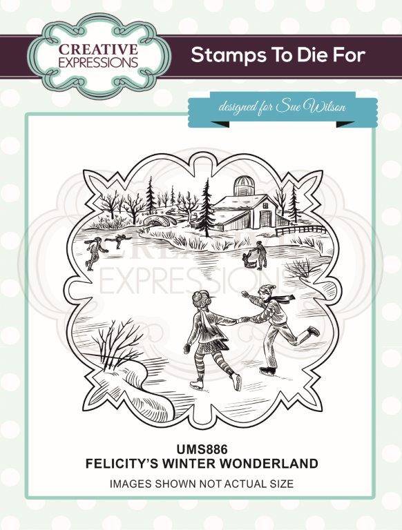 Creative Expressions Felicity Winter Wonderland Pre Cut Stamp Coords With CED3187 - Craftywaftyshop