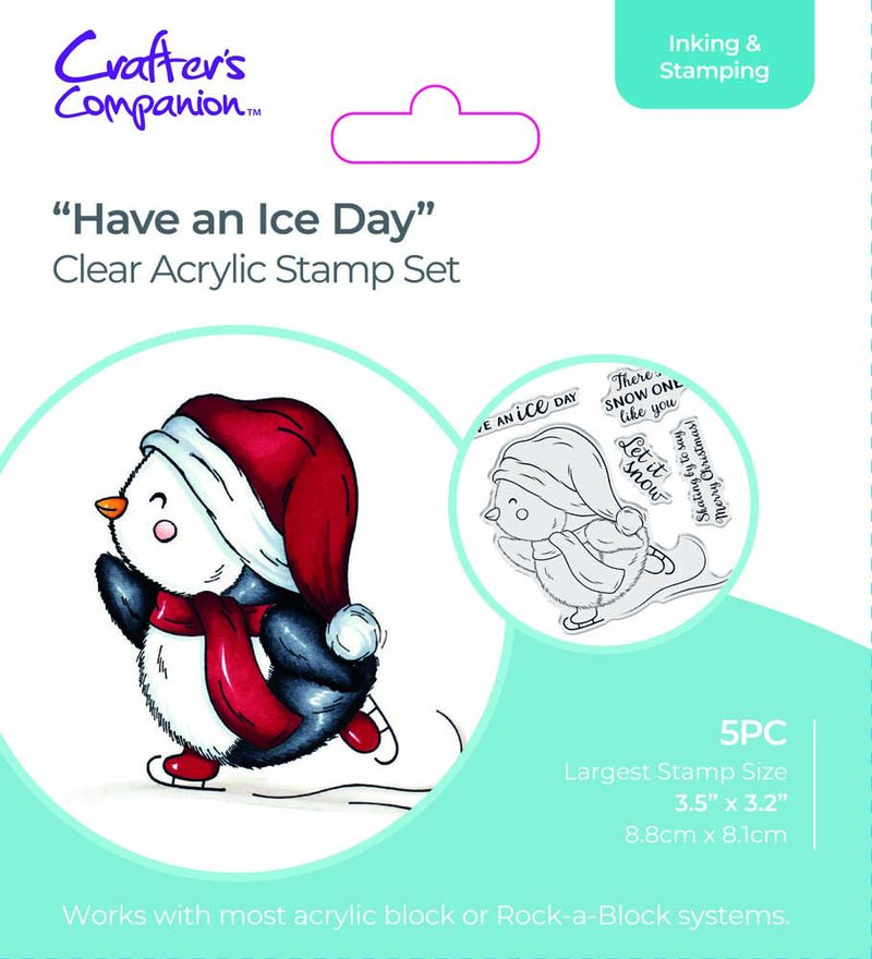 Cute Penguin Stamps - Have An Ice Day by Crafters Companion - Craftywaftyshop