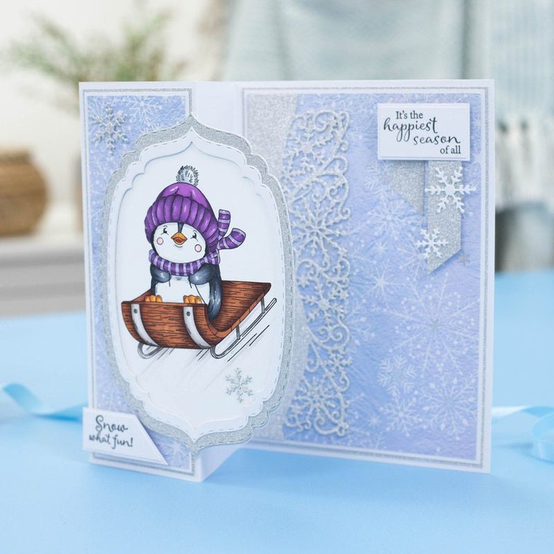 Cute Penguin Stamps - Snow What Fun! by Crafters Companion - Craftywaftyshop