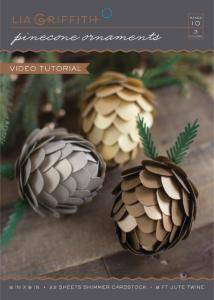 DCWV Lia Griffith Pine Cone Ornaments - Craftywaftyshop