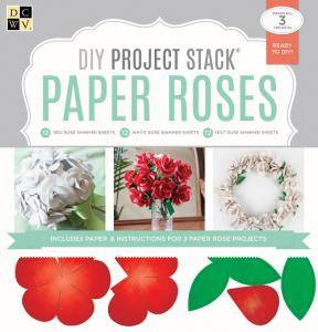 DCWV Paper Roses DIY Project Stack 12 in x 12 in - Craftywaftyshop