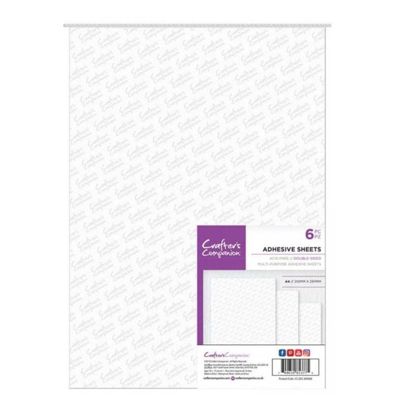 Double Sided Adhesive Sheets - A4 Size 6PC by Crafters Companion - Craftywaftyshop