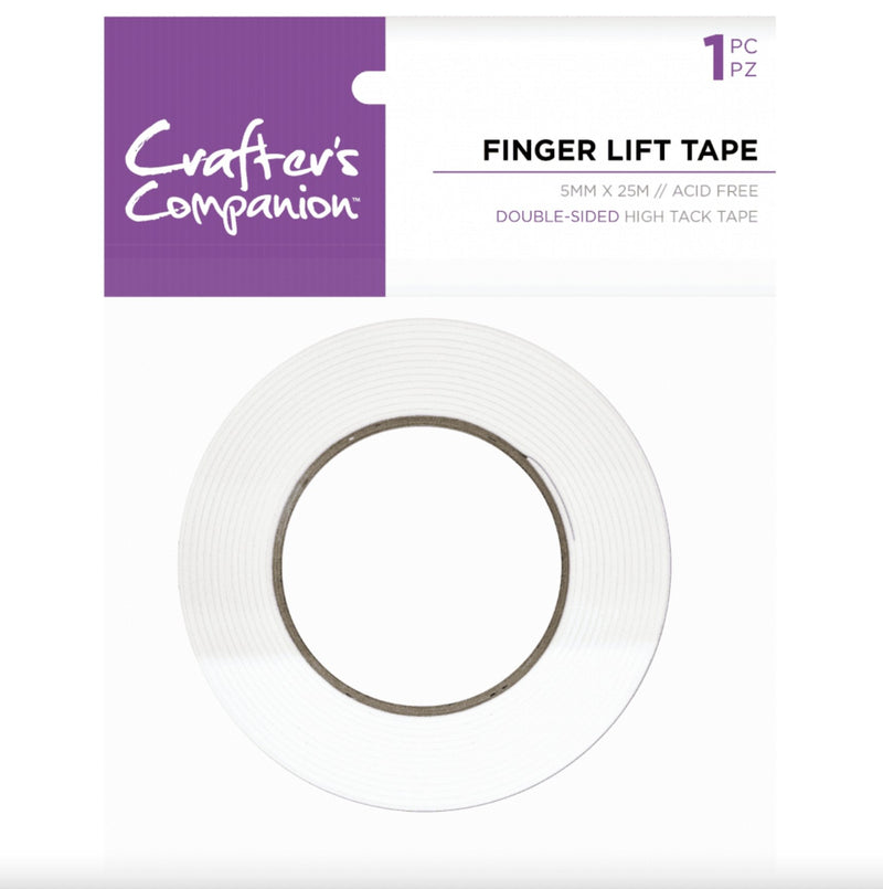 Double Sided Finger Lift Tape 5mm x 25M by Crafters Companion - Craftywaftyshop