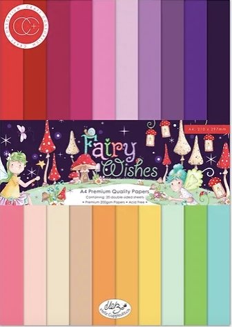 Fairy Wishes A4 Premium Cardstock Paper Pad by Craft Consortium - Craftywaftyshop