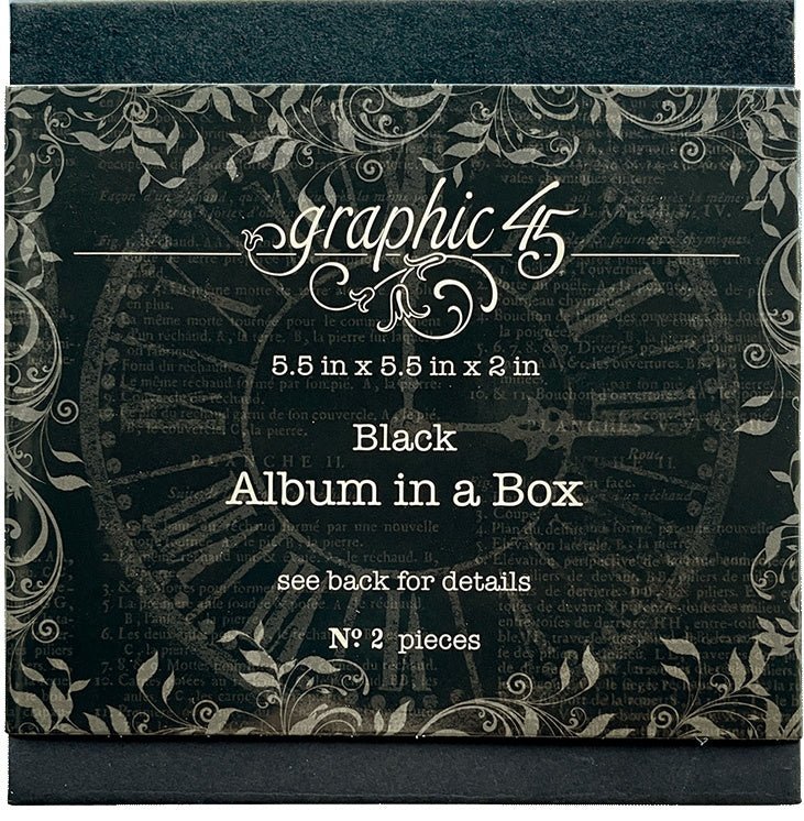 Graphic 45 Staples Black Album In A Box - Craftywaftyshop