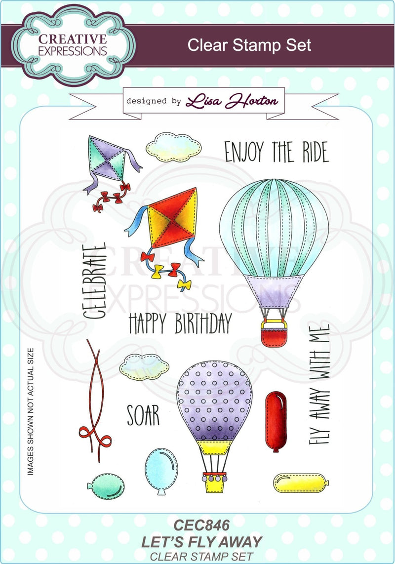Let’s Fly Away A5 Clear Stamp Set by Creative Expressions - Craftywaftyshop