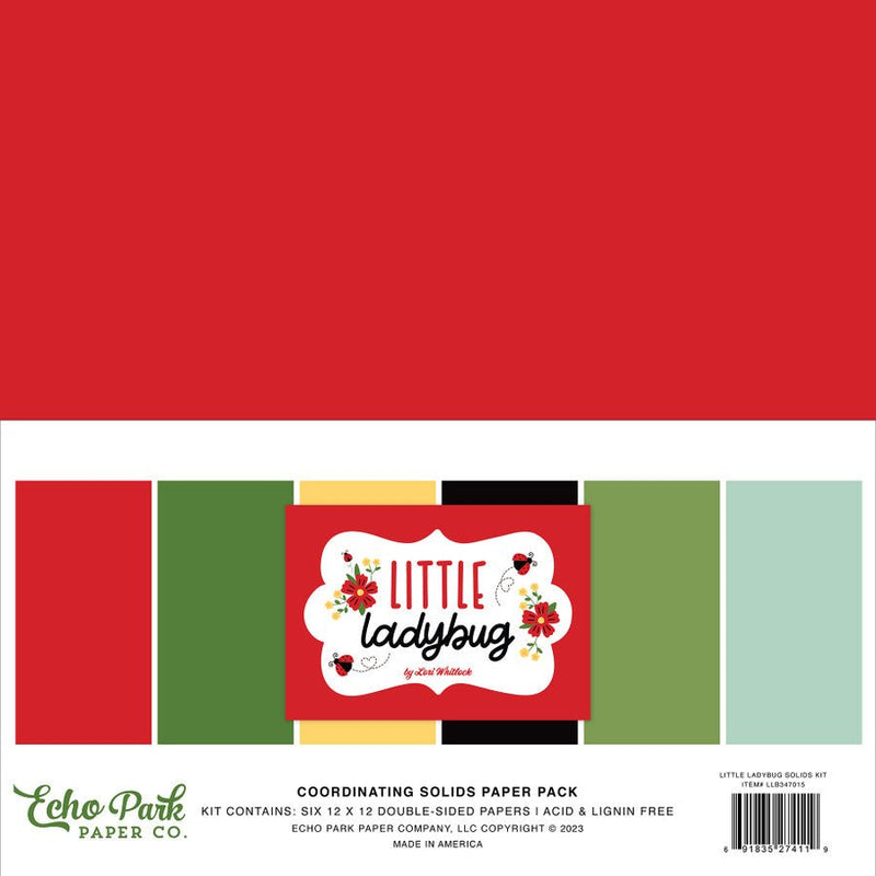 Little Ladybug Solids Kit by Echo Park - Craftywaftyshop
