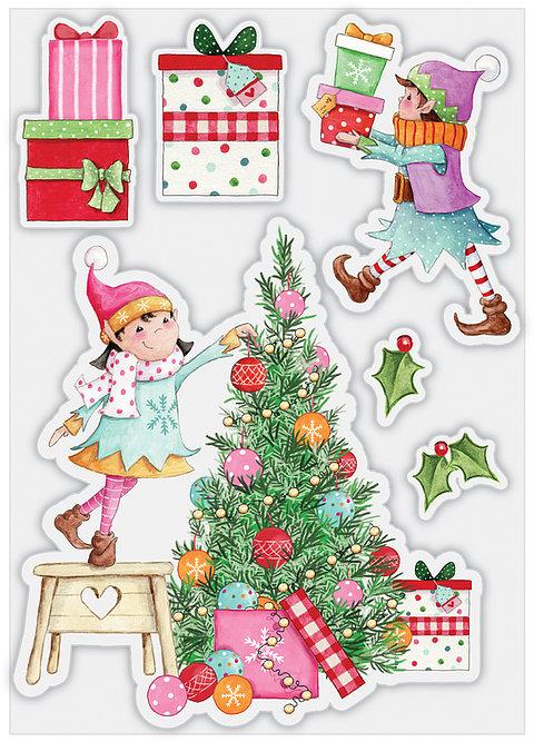 Made by Elves Tree Stamp Set by Craft Consortium - Craftywaftyshop