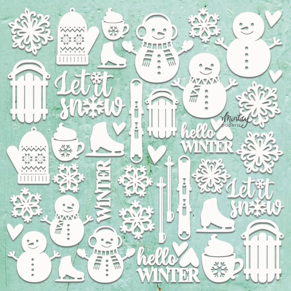 Mintay Chippies Decor Winter Time - Craftywaftyshop