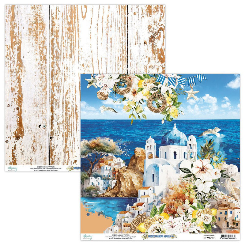 Mintay Mediterranean Heaven 12 x 12 Paper Set - Craftywaftyshop