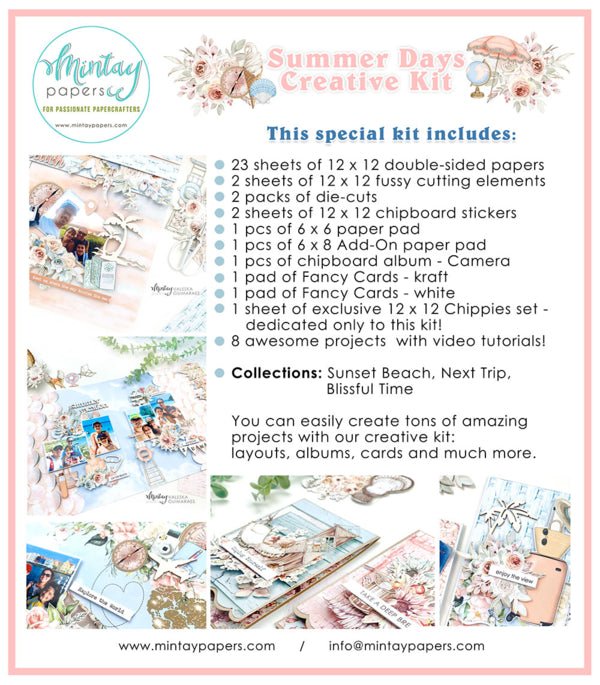 Mintay Summer Days Creative Kit - Craftywaftyshop