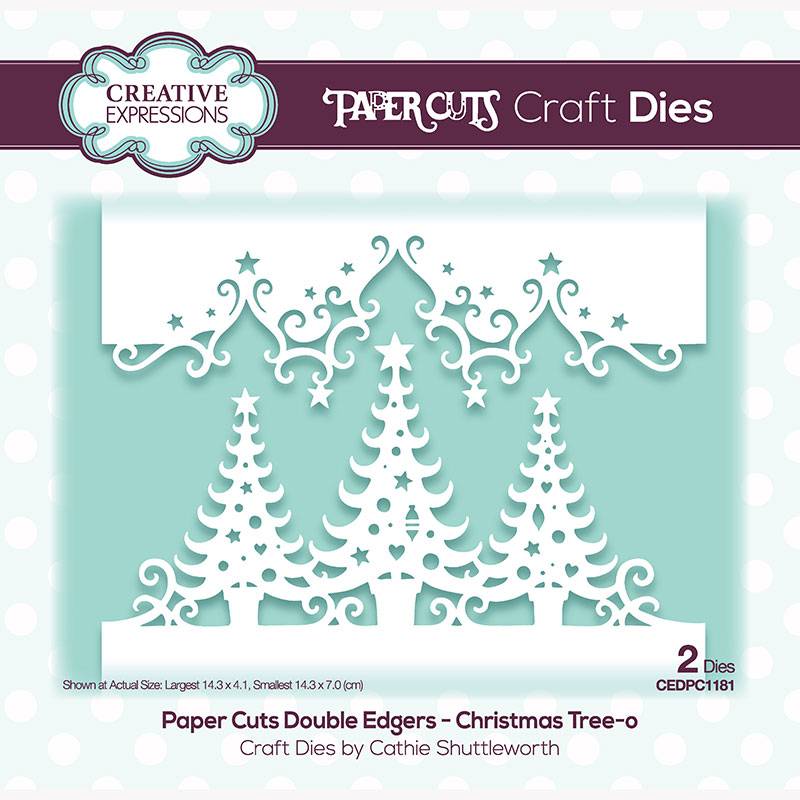Paper Cuts Christmas Tree O Double Edger Craft Die by Creative Expressions - Craftywaftyshop