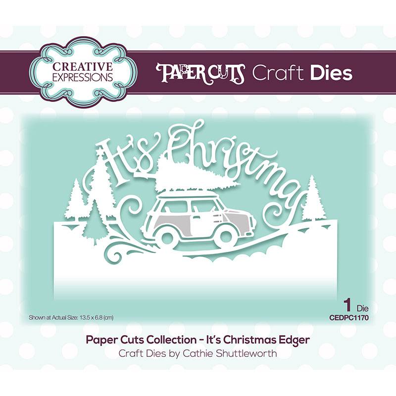 Paper Cuts Its Christmas Edger Craft Die by Creative Expressions - Craftywaftyshop