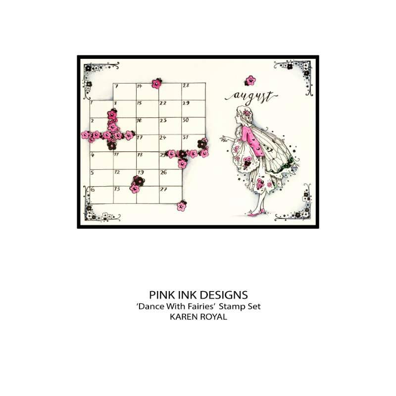Pink Ink Designs Dance With Fairies 6 in x 8 in Clear Stamp Set - Craftywaftyshop
