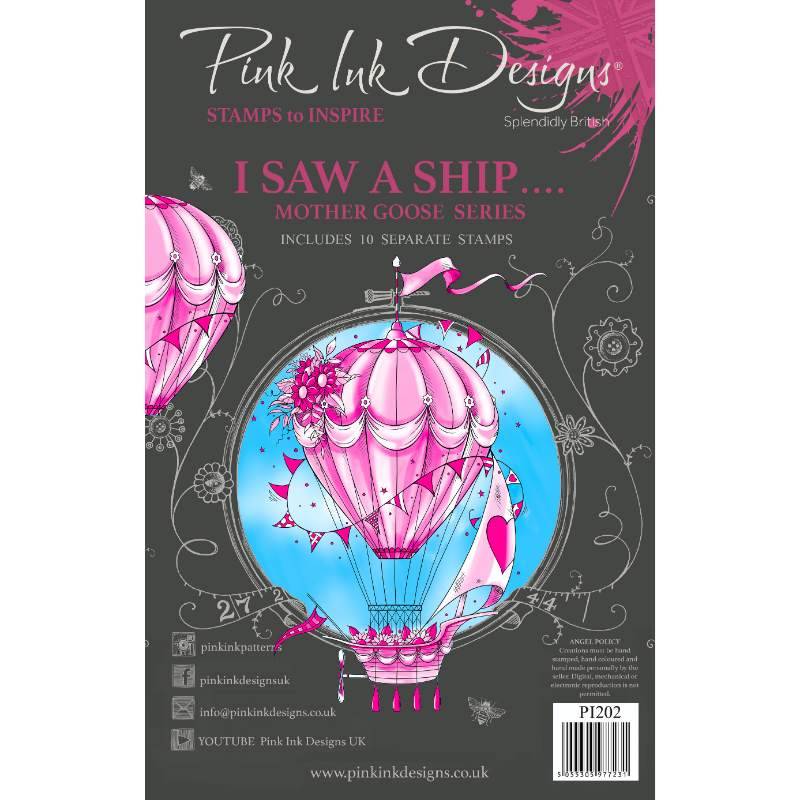 Pink Ink Designs I Saw A Ship 6 in x 8 in Clear Stamp Set - Craftywaftyshop