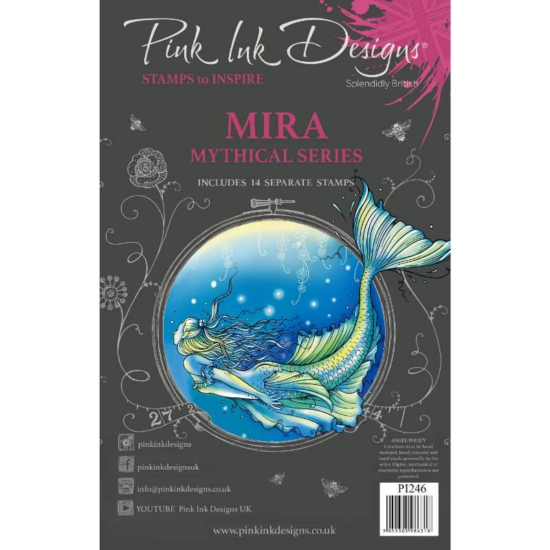 Pink Ink Designs Mira 6 in x 8 in Clear Stamp Set - Craftywaftyshop