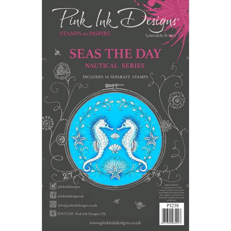 Pink Ink Designs Seas The Day 6 in x 8 in Clear Stamp Set - Craftywaftyshop