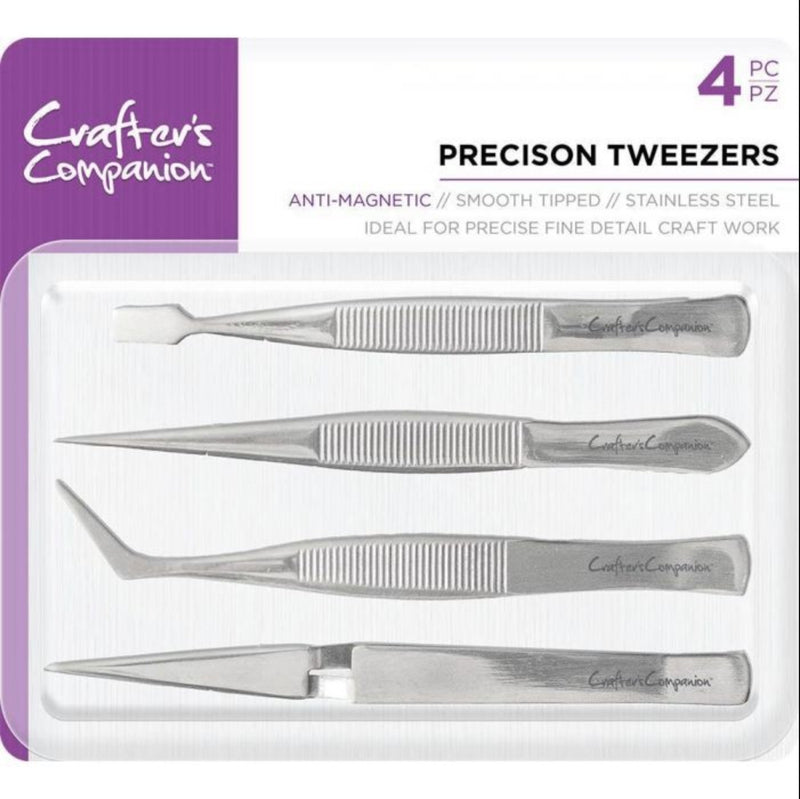Precision Tweezers (4PC) by Crafters Companion - Craftywaftyshop