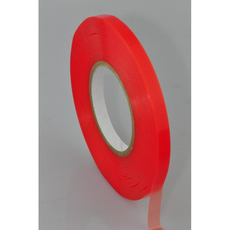 Red Liner Double Sided Polyester Transparent Tape 12mm x 50m - Craftywaftyshop