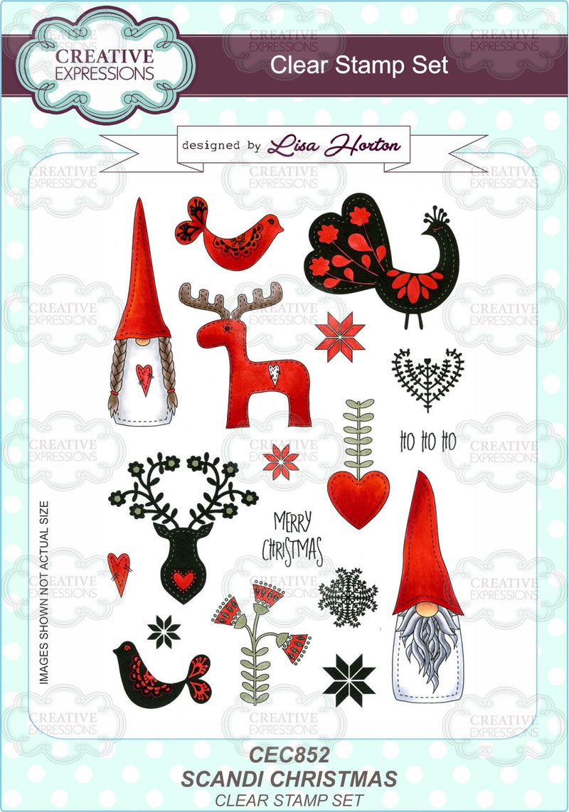 Scandi Christmas A5 Clear Stamp Set by Creative Expressions