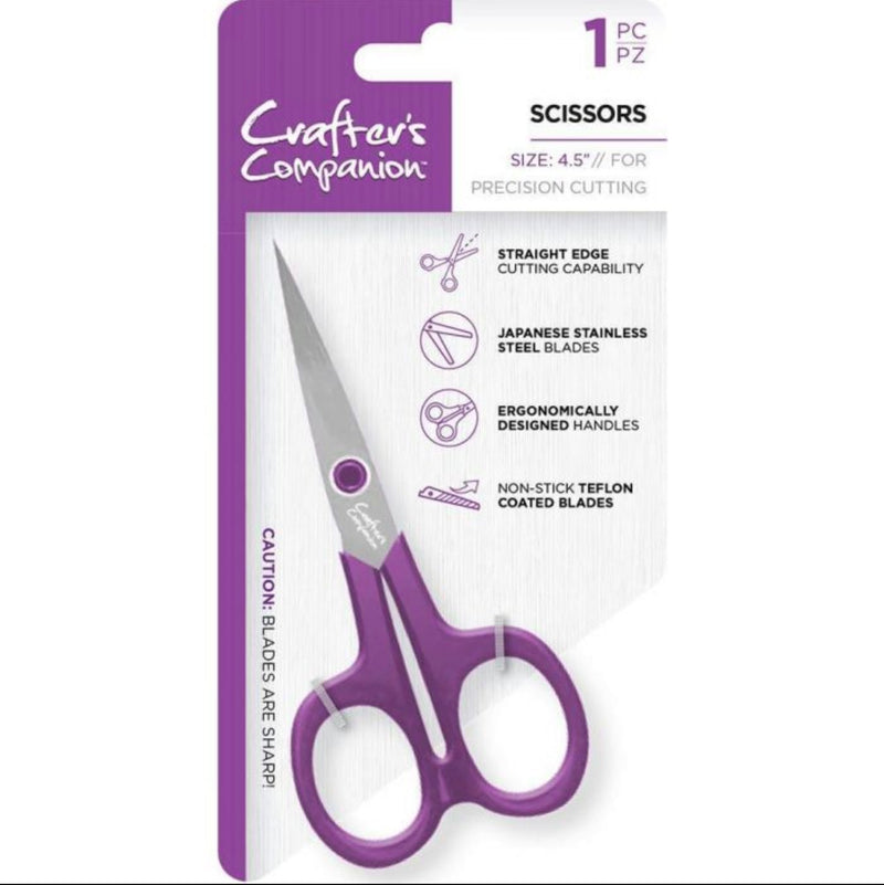 Scissors - 4.5" Precision Snips by Crafters Companion - Craftywaftyshop