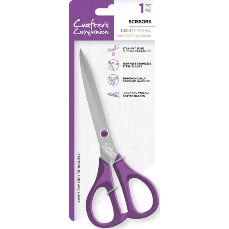 Scissors - 6" Straight by Crafters Companion - Craftywaftyshop