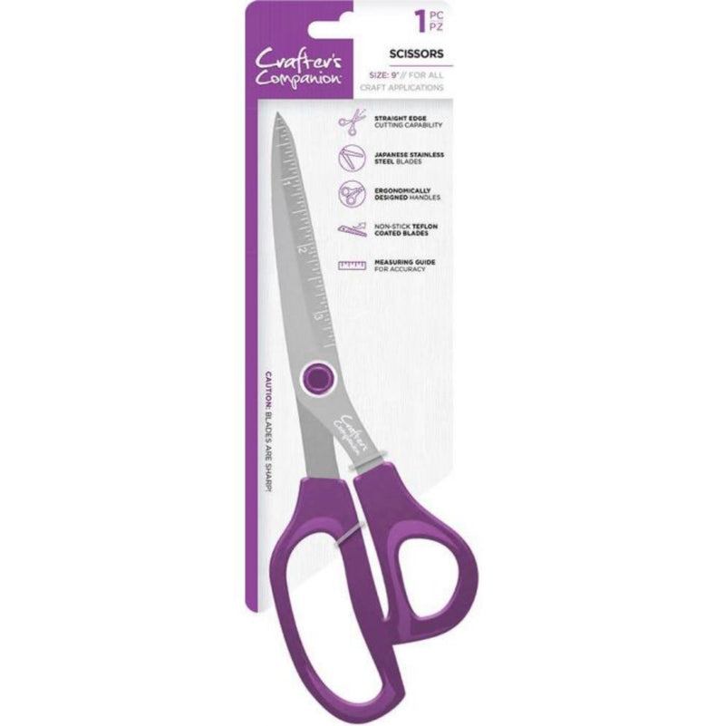 Scissors - 9" Straight by Crafters Companion - Craftywaftyshop