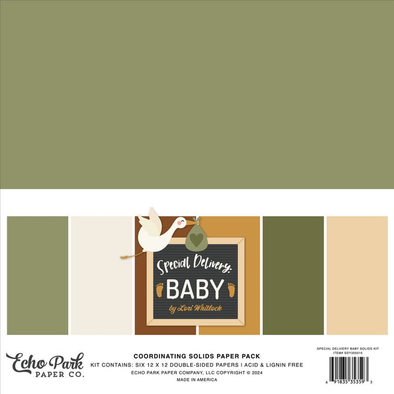 Special Delivery Baby Solids by Echo Park - Craftywaftyshop