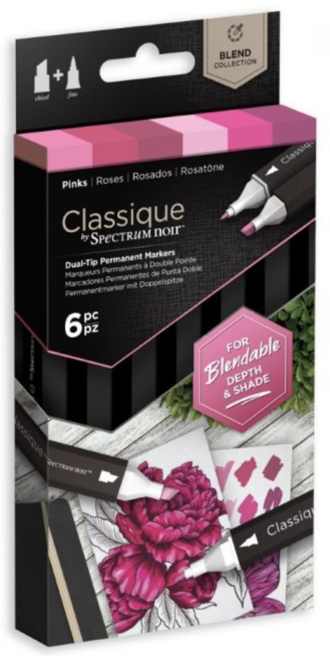 Spectrum Noir Classique 6PC - Pinks - Craftywaftyshop