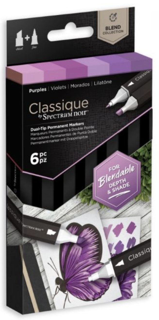 Spectrum Noir Classique 6PC - Purples - Craftywaftyshop